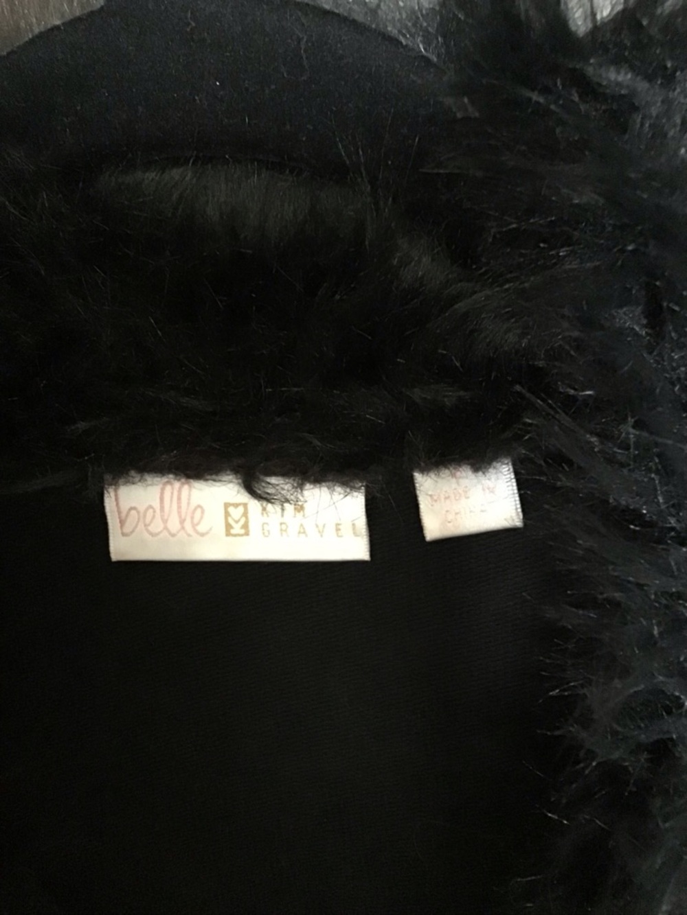 Belle by Kim Gravel Black Faux-Fur Collar Half-Zip Hoodie - Picture 2 of 5